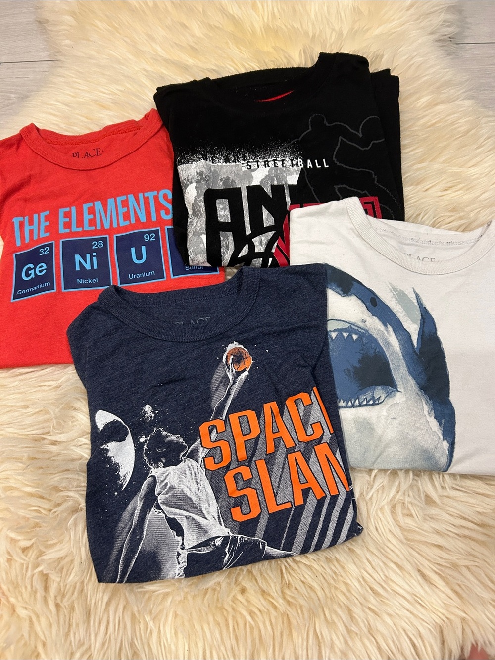 The Children's Place Navy Blue 'Space Slam' Graphic Tee with Orange Print